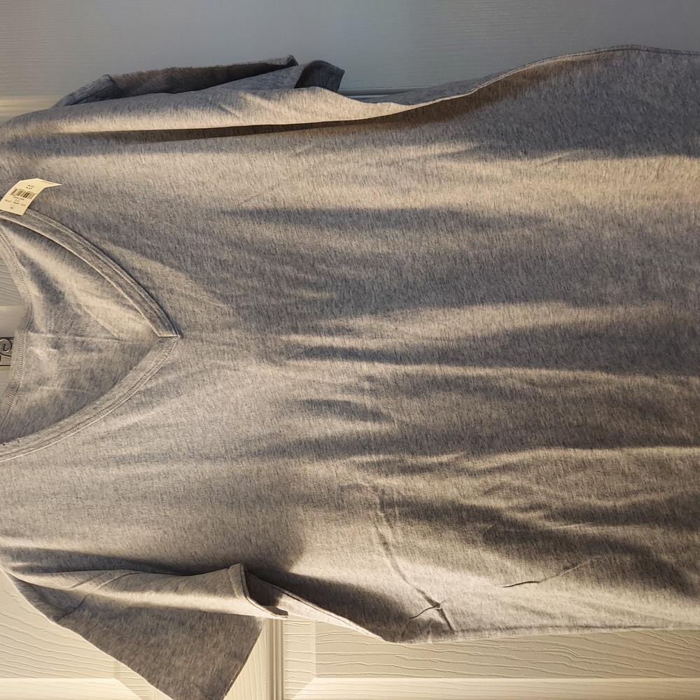 Women's Gray V-Neck T-Shirt